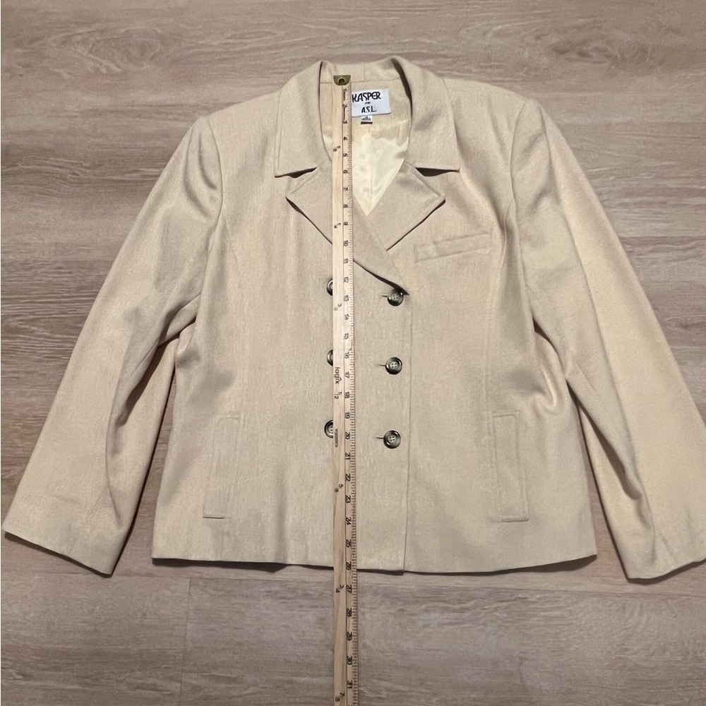 Kasper ALS Double-Breasted Button Up Yellow‎ Blazer Women’s Size 16 - Picture 8 of 15
